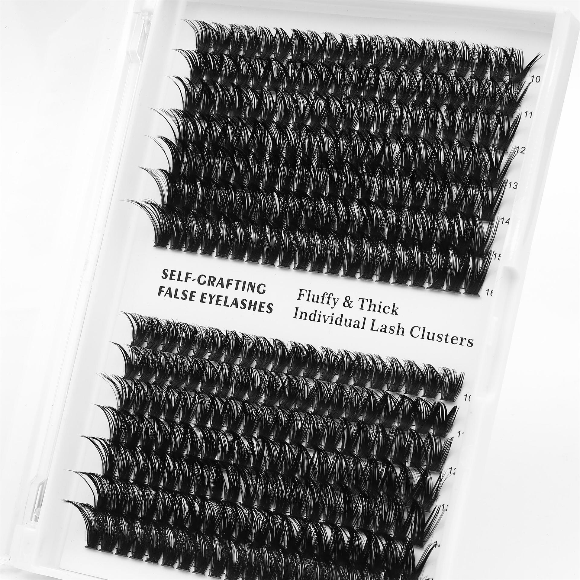 Wispy individual cluster lashes