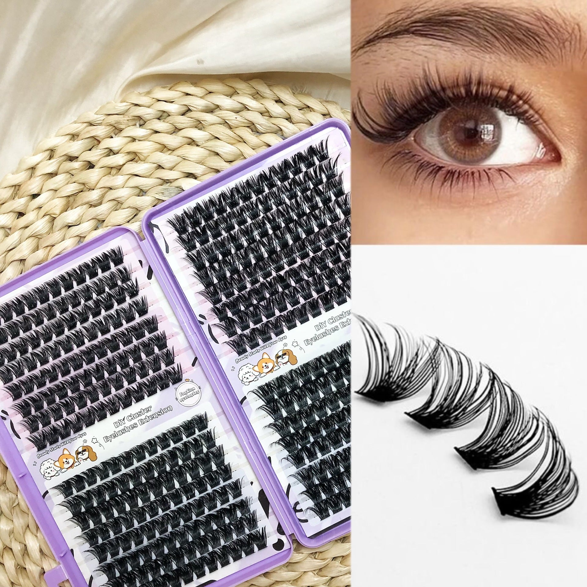 Cluster eyelashes- individuals