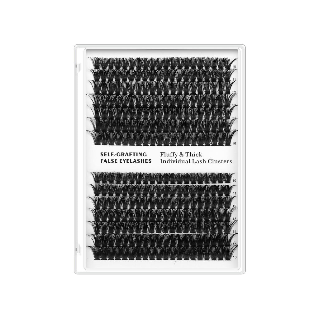 Wispy individual cluster lashes