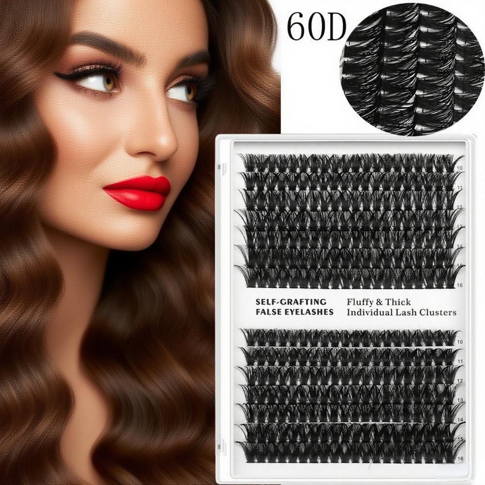 Wispy individual cluster lashes