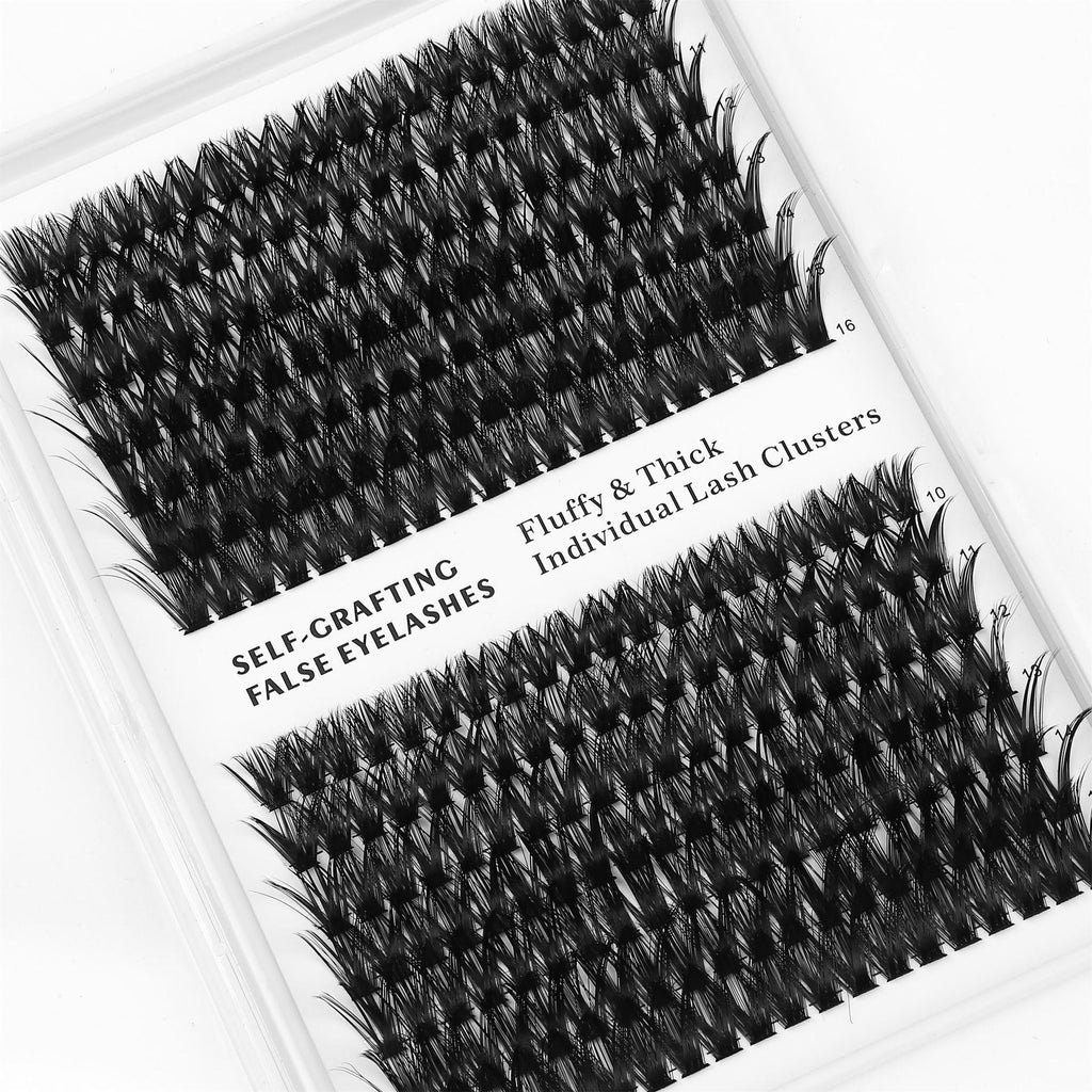 Wispy individual cluster lashes