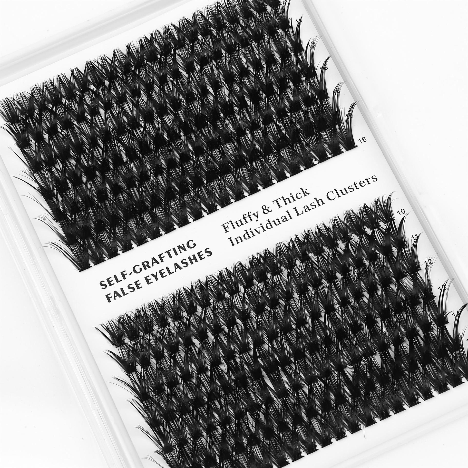 Wispy individual cluster lashes