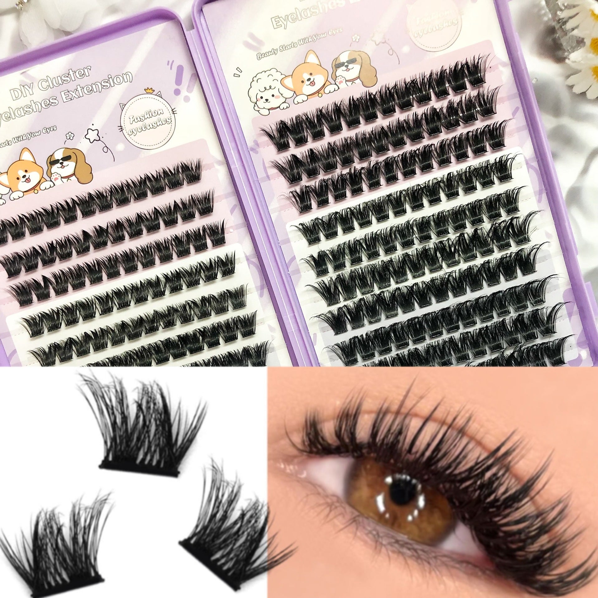 Cluster eyelashes- individuals